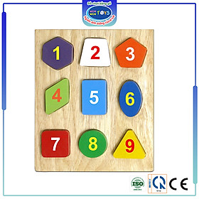 Đồ chơi gỗ Bộ xếp hình khối 9 chi tiết | Winwintoys 63042 | Tăng khả năng tư duy và khéo léo | Đạt chứng nhận CE và CR