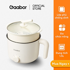 Mua Nồi điện đa năng dung tích 1 5L GAABOR GR-N15A phủ lớp chống dính  công suất 600W  điều khiển 2 mức nhiệt - Hàng chính hãng.