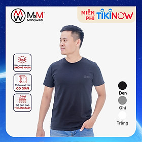 Áo thun nam Cotton Compact Premium trẻ trung năng động thấm hút mồ hôi co giãn 4 chiều MRM Manlywear - Đen - Size XL ( 70 - 78 Kg)