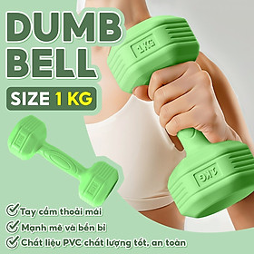 BG Tạ tay 314 tạ tập tay lõi bê tông bọc nhựa PVC cao cấp tập gym tại nhà (hàng nhập khẩu) - Q314-1kg-Green