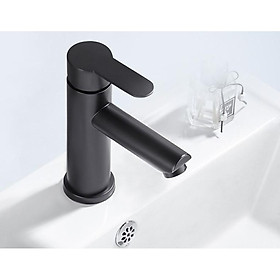 VÒI LAVABO INOX MẠ ĐEN 20CM