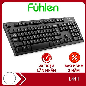 Bàn phím máy tính có dây Fuhlen L411 Black dùng văn phòng, Gaming- Hàng chính hãng