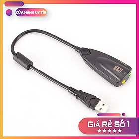 Mua USB Sound card cao cấp 5Hv2 7.1 - Dây chia MIc và Loa từ cổng USB