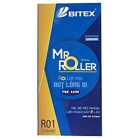 BITEX - Bút Lông Bi Mực Xanh Mr.Roller/R01 - 12 cây/hộp