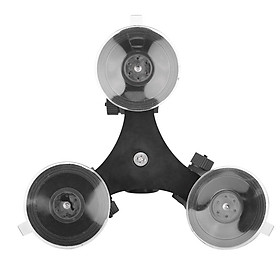 Car Triple Suction Cup Mount with 360 Degree Tripod 1/4 Ball Head Adapter B