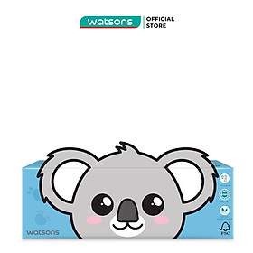Khăn Giấy Hộp Watsons Facial Box Tissue 3ply x 100s (Koala+Penguin)(Hình Ngẫu Nhiên)