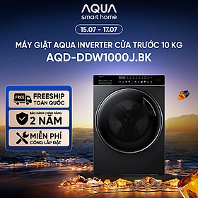 Máy giặt cửa trước Aqua Inverter 10KG AQD-DDW1000J.BK - Freeship toàn quốc - Hỗ trợ lắp đặt - Hàng chính hãng