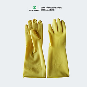 Găng tay cao su rửa chén - Găng tay cao su se viền màu vàng