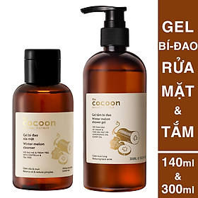 Gel rửa mặt bí đao cocoon 140ml + Gel tắm bí đao cocoon 300ml