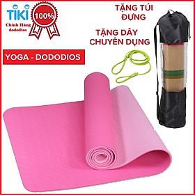 [CHỌN MÀU] THẢM TẬP YOGA, GYM 2 LỚP+ TÚI ĐỰNG THẢM TẬP YOGA + DÂY BUỘC CHUYÊN DỤNG - CHÍNH HÃNG DODODIOS