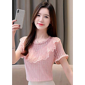 Áo ren cổ lượn sóng