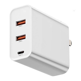 Adapter củ cóc sạc nhanh 60W đa năng 2 cổng sạc USB và 1 cổng PD type c hiệu Baseus Speed chuẩn sạc nhanh PD 3.0 & QC 4.0 chân cắm thu gọn, smartchip BPS thông minh - hàng nhập khẩu