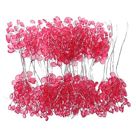 50x Wedding Party Flower Bouquet Decoration Acrylic Drops Artificial Pink