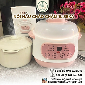 Nồi Nấu Chậm Cho Bé Ăn Dặm SEKA, Nồi Nấu Cháo Chậm, Chưng Yến Hấp Cách Thuỷ Cao Cấp