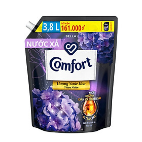 Nước xả làm mềm vải COMFORT Nước xả vải hương Bella Giữ màu, Bền Vải & Hương nước hoa thiên nhiên 3.8L