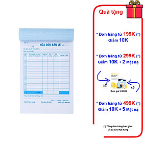 Hình ảnh 10 cuốn hóa đơn bán lẻ 1 liên, 2 liên, 3 liên 13x19