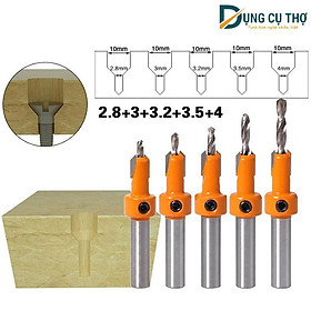 Mua Combo bộ 5 mũi khoan gỗ - khoan bắt vít 2 tầng âm đầu vít cao cấp mũi khoan gỗ   mũi khoan âm đầu vít   khoan 2 tầng...