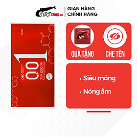 Bao cao su OLO 0.01 Đỏ siêu mỏng, nóng ấm - Hộp 10 cái | GUNSHOP VIỆT NAM