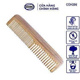Lược gỗ Bách Xanh bằng đầu 2 loại răng (Size: M - 16cm) COH255 - Chăm sóc tóc