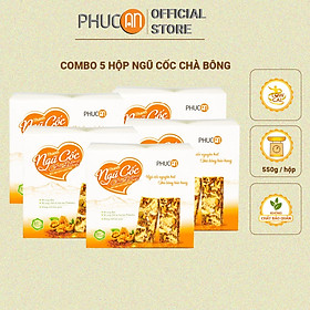 Combo 5 hộp thanh năng lượng ngũ cốc chà bông Phúc An - Thay thế bữa an nhẹ