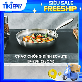 Mua Chảo Chống Dính Inox Ecalite EP-28H (28cm) - Đáy 3 Lớp - Dùng Cho Mọi Loại Bếp - Hàng Chính Hãng