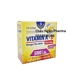 Viên Uống Vitamin A D Bổ Sung Vitamin Giảm Nguy Cơ Khô Mắt Mỏi Mắt Còi Xương Hỗ Trợ Đẹp Da- Hộp 100 Viên