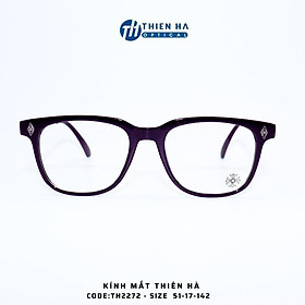 Gọng kính nam nữ Thiên Hà Optical TH2275 chất liệu nhựa dẻocàng metal thiết kế hoa văn độc đáo cá tính, dáng unisex