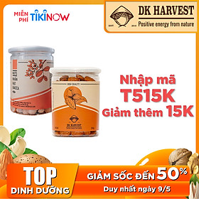 COMBO SIÊU TIẾT KIỆM - 1 Hũ Hạt Macca Dk Harvest 200g + 1 Hũ Hạt Hạnh Nhân DK Harvest 250g