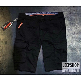 Quần ngắn_short túi hộp_dã ngoại_du lịch - xanh đen