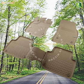 Thảm lót sàn ô tô nhựa TPE Silicon Volkswagen Tiguan 2016- 2020 Beige Nhãn hiệu Macsim