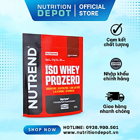 Hình ảnh Whey Isolate cao cấp bổ sung đạm protein - Nutrend Whey Protein Isolate Iso Prozero (Túi 500g) - Nutrition Depot Vietnam