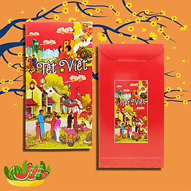 10 Bao Lì Xì Tết Việt - Giấy C150 bóng