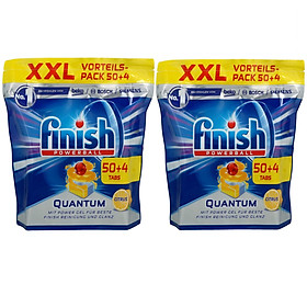 Combo 2 túi viên rửa bát finish quantum 54 viên dùng cho máy rửa bát