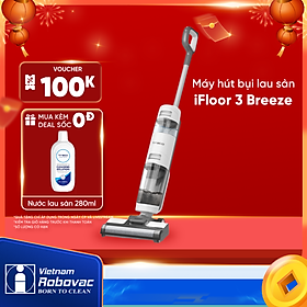Mua MÁY HÚT BỤI LAU SÀN KHÔ VÀ ƯỚT TINECO IFLOOR 3 BREEZE  – BẢN QUỐC TẾ – HÀNG CHÍNH HÃNG_BH 12 THÁNG