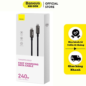 Mua Cáp sạc nhanh Baseus Tungsten Gold Fast Charging Data Cable Type-C to Type-C CAWJ PD 240W- Hàng chính hãng