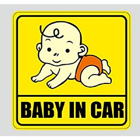 Miếng dán phản quang xe ô tô Baby In Car Bé bé yêu.