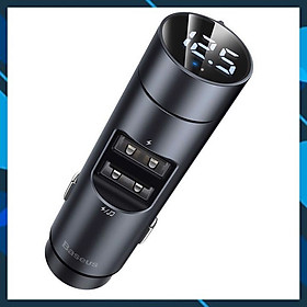 Mua Tẩu Nghe Nhạc MP3 BS-01 Đàm Thoại Rảnh Tay Kiêm Củ Sạc Trên Xe Ô Tô 2 Cổng USB Tích Hợp Bộ Phát FM MP3 - Hàng Chính Hãng Baseus