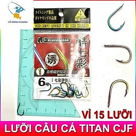 Lưỡi câu cá Titan 7 màu có ngạnh siêu cứng, siêu bén CJF