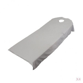 4pcs / Pack Gray SPA Massage Treatment Bed Cover