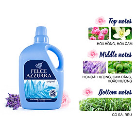 Nước xả vải hương nước hoa cổ điển Ý Felce Azzurra 3L