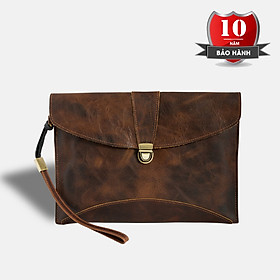 Ví Nam Cầm Tay Pagini Da Bò Sáp Nguyên tấm thật 100%- Phong Cách Cổ Điển