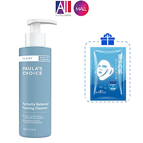 Sữa rửa mặt cân bằng da Paula's Choice resist perfectly balanced foaming cleanser TẶNG mặt nạ Sexylook(Nhập khẩu)