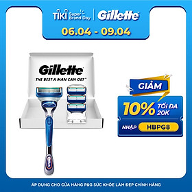 Dao Cạo Râu Gillette Hộp Quà Cao Cấp Dao Fusion5 Proglide Maunual Kèm 3 Lưỡi Dao Thay Thế