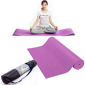 Thảm tập yoga cao su non cao cấp 5mm + túi đựng thảm ( nhiều màu)