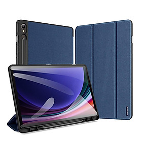 Bao da dành cho SamSung Galaxy Tab S9 FE Plus chính hãng Dux Ducis Domo chống sốc, có khay đựng bút - Hàng chính hãng