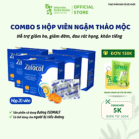 Combo 5 hộp viên ngậm ho thảo mộc Zalocol Hỗ trợ giảm đờm