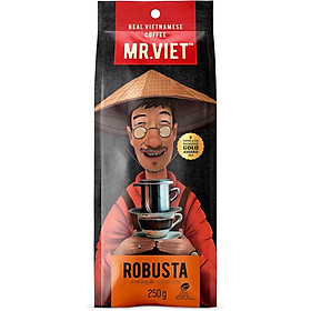 Cà phê rang xay Robusta Mr Viet 250g - Robusta Ground Coffee 250g