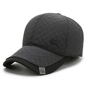 Dày Hơn Mũ Bóng Chày Nam Ấm Áp Thu Đông Trucker Hat Với Earflaps Trung Niên Người Cao Tuổi Nón Tai Bảo Vệ Tấm Che Mặt Bố mũ Lưỡi Trai Color: Gray Size: Adjustable 56to60cm