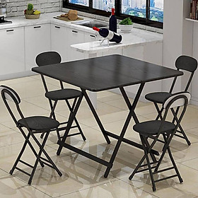 Bàn gấp kèm 4 ghế, bộ bàn ăn TT80