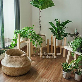 Mua Giá đỡ gỗ đựng cây cảnh ĐỦ SIZE  Đôn gỗ kê chậu cây cảnh DG001